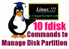 10 fdiski käsku Linuxi kettapartitsioonide haldamiseks