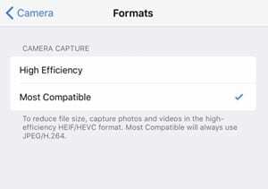 Легко изменить формат изображения и видео по умолчанию в iOS 11