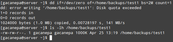 Проверить пользовательскую квоту Linux на диске