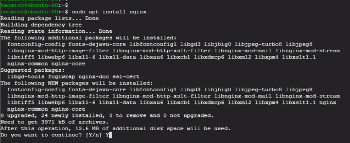 Установите Nginx в Ubuntu 20.04
