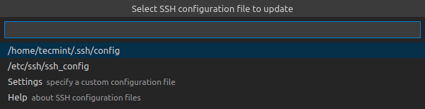 Файл конфигурации SSH