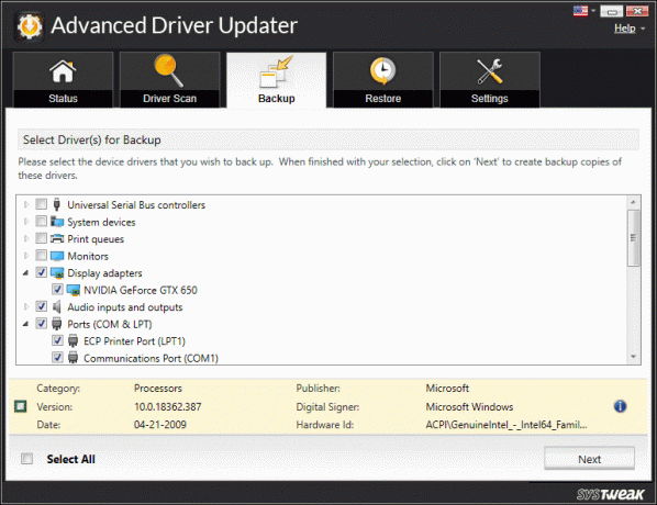 Легко вернуться к старой версии Advanced Driver Updater