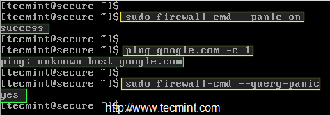 Блокировать входящие соединения в Firewalld