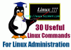 30 Nyttige Linux -kommandoer for systemadministratorer