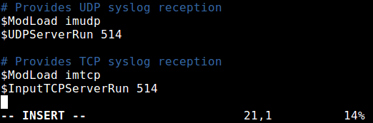 Konfigurer Rsyslog Logging Server