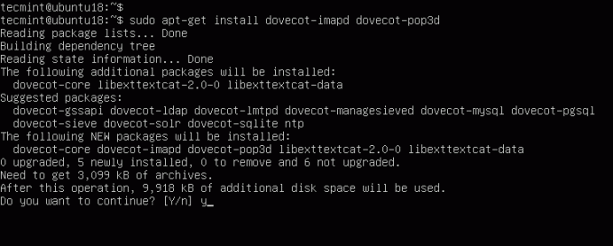 Установите Dovecot в Ubuntu