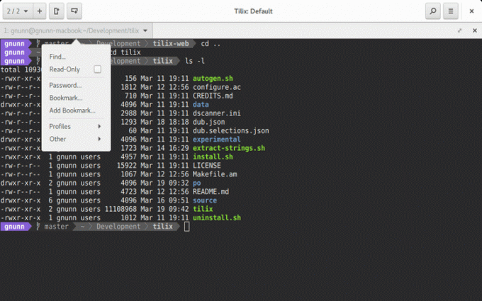 Tilix - эмулятор тайлового терминала GTK3 для Linux