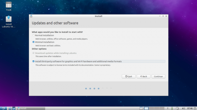 Выберите Обновления программного обеспечения Lubuntu.