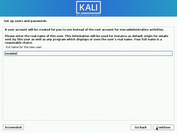 Создать нового пользователя Kali Linux