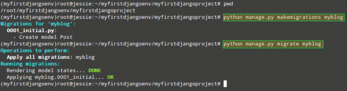 Создать базу данных Django
