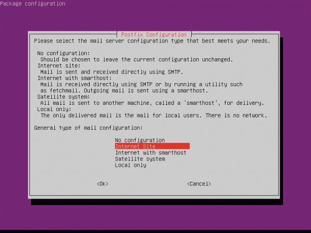Установите Postfix в Ubuntu
