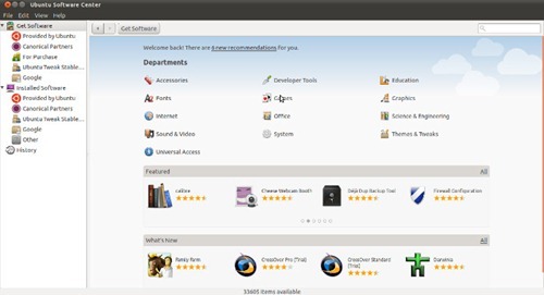 Ubuntu Software Center 4 i Ubuntu 11.04