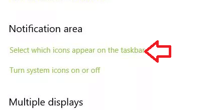 barra de tareas en el área de notificaciones