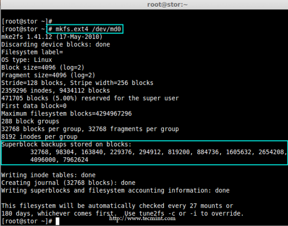 Создание файловой системы ext4 в Linux