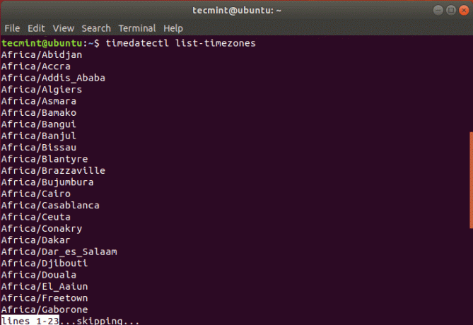 Verificați fusurile orare Linux
