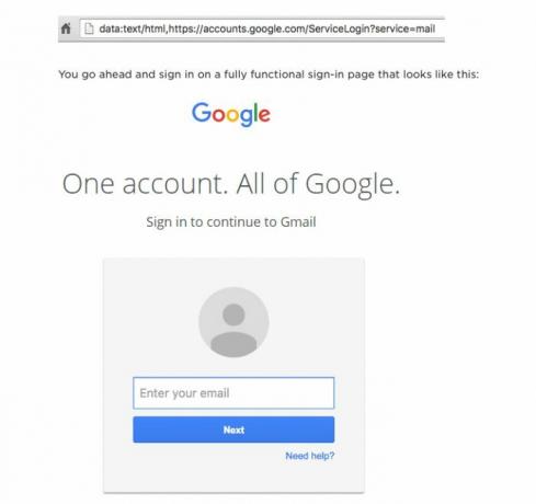 Фалшива страница за вход в Gmail