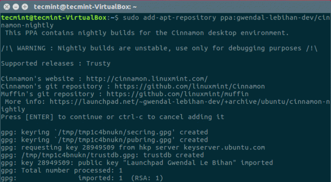 Zainstaluj Cinnamon Desktop w Ubuntu