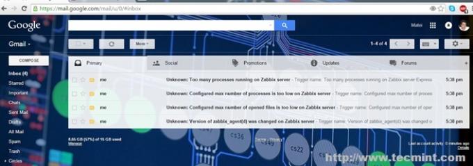Почтовые оповещения Zabbix Monitoring