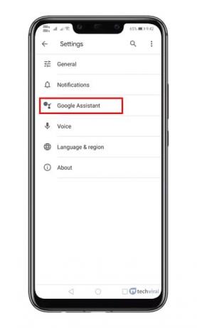 'Google Assistant'를 선택하십시오.