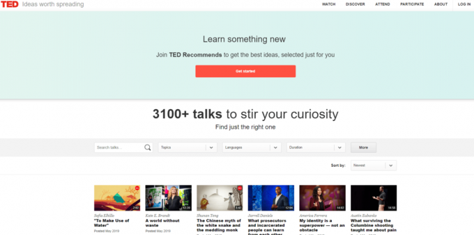TED Talks - เว็บไซต์แบ่งปันวิดีโอ