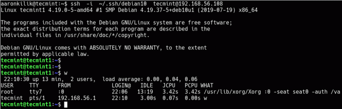 Verificați autentificarea SSH fără parolă la Debian 10