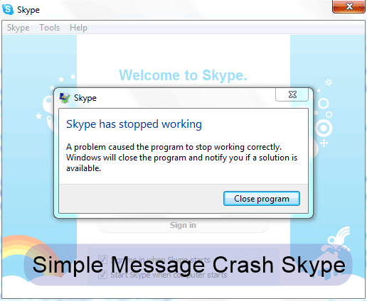 Chyba ve službě Skype ji zhroutí pomocí jednoduché zprávy