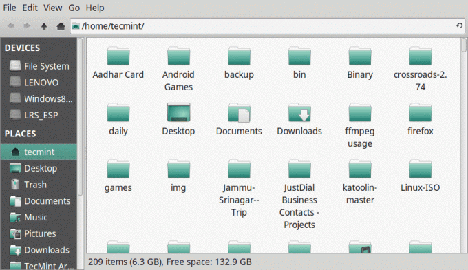 Thunar File Manager per Linux