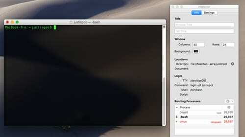 ใช้ Hidden Task Manager ของ Mac Terminal เพื่อดูกระบวนการเบื้องหลัง