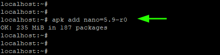 Tieni l'aggiornamento del pacchetto in Alpine Linux