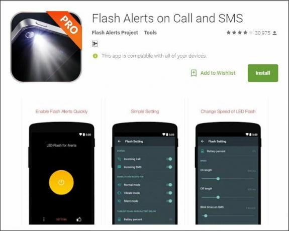 Peringatan Flash saat Panggilan dan SMS