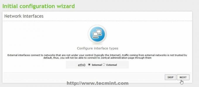 Zentyal-netwerkinterface configureren 