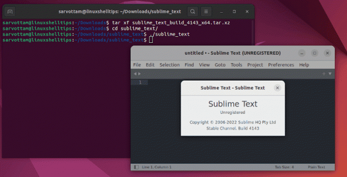Esegui Sublime Text in Linux