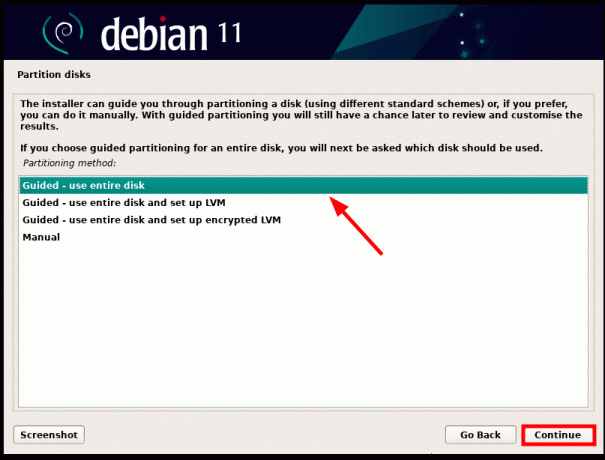 Debian 11 Festplattenpartitionierung