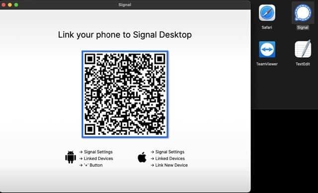Verknüpfen Sie Ihr Telefon mit der Signal-Desktop-App