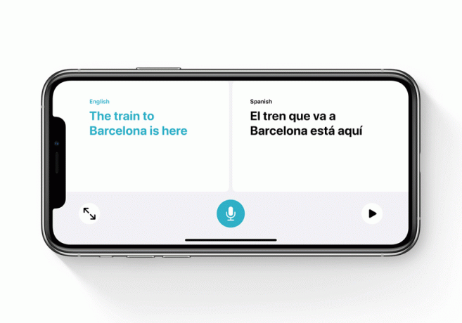 Aplicația de traducere Apple