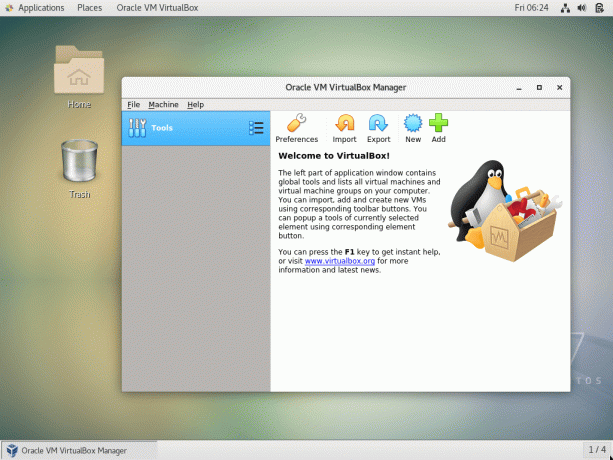 „VirtualBox 6.1“ veikia „CentOS 7“