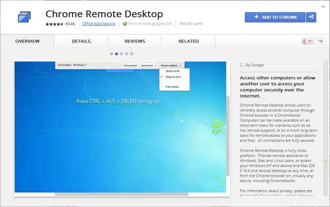 Chrome Remote Access-extensie downloaden