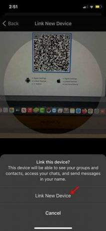 Verwenden Sie die mobile App, um den QR-Code zu scannen