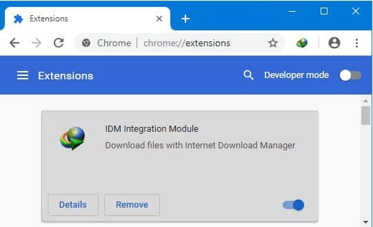Instalirajte IDM proširenje za Google Chrome
