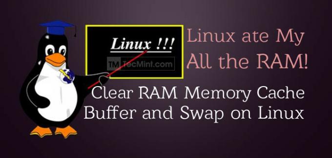 გაასუფთავეთ RAM ქეში და შეცვალეთ Linux– ში