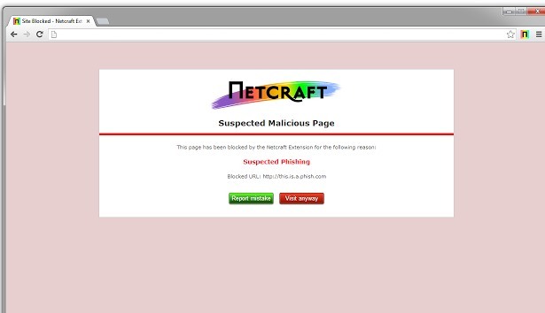 Netcraft Pentru a identifica site-urile de phishing