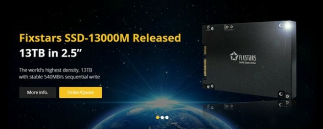 Pirmasis pasaulyje didelės talpos 13TB SSD-13000M