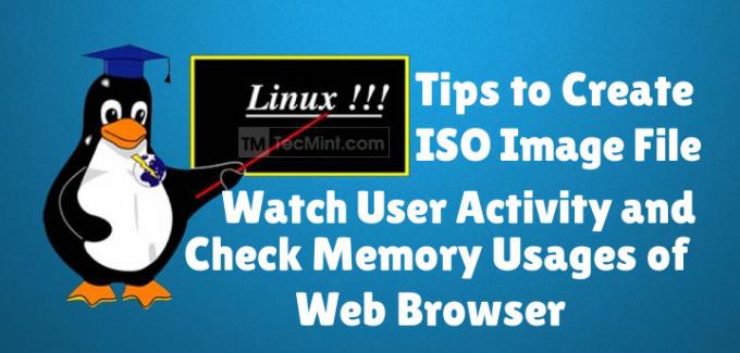 צור משתמשים ותמונת ניטור ISO של Cdrom ב- Linux