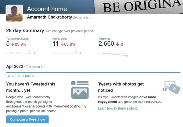statistica completă a profilului tău Twitter