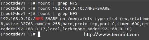 LinuxでNFS共有をマウントする