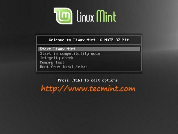 Porniți Linux Mint 16 