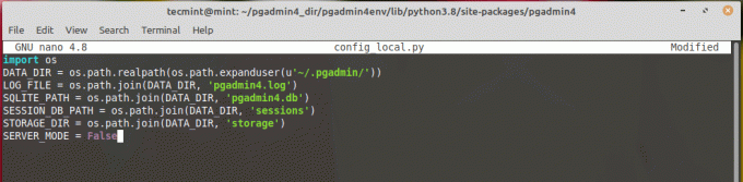 Ustvarite konfiguracijo PgAdmin4