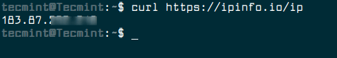 Получить IP-адрес сервера Linux
