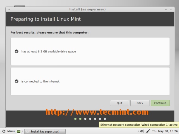 Vorbereiten der Installation von Linux Mint 15