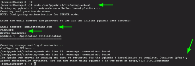 Настройка PgAdmin в Rocky Linux